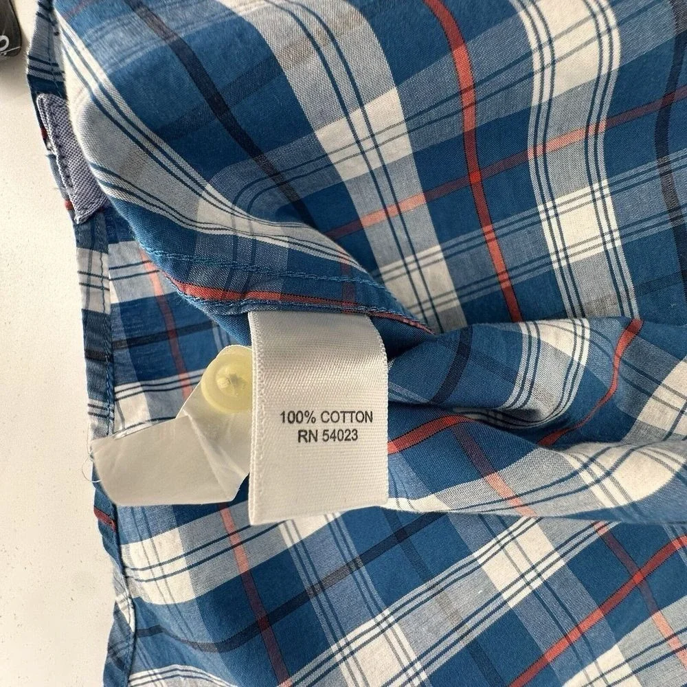 Banana Republic Tailor Slim Fit Striped Collared Long Sleeve Shirt Mens Size XXL